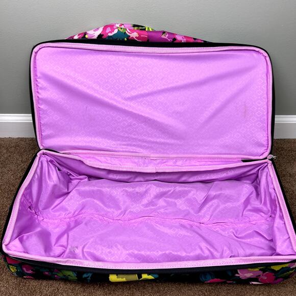 Vera Bradley Hilo Meadow Carry-On Roller Suitcase Luggage Floral Travel Duffle - Picture 3 of 12